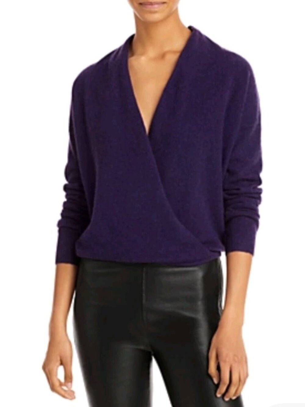 NWOT - Sz XS/S - C by Bloomingdale's Cashmere Sweater - Marled Plum